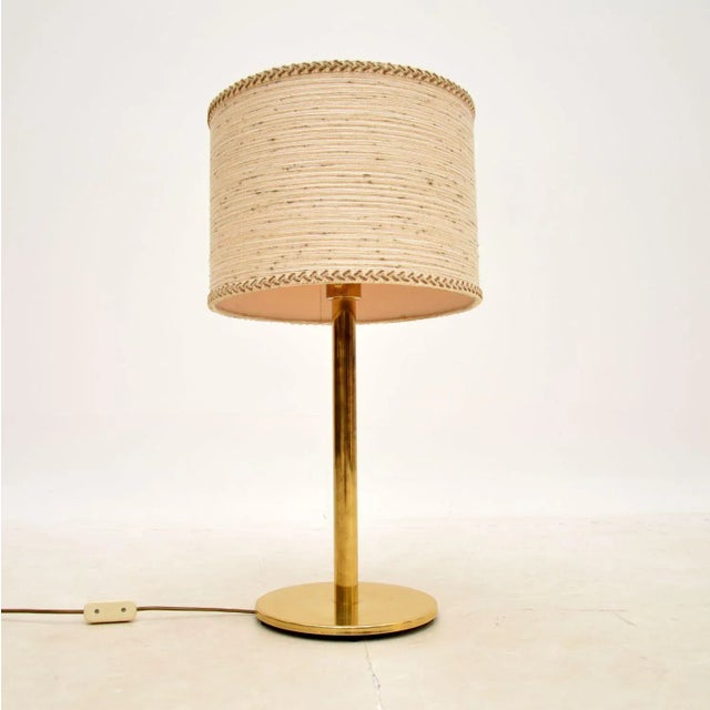 Gold Vintage French Brass Table Lamp, 1970s For Sale - Image 8 of 8