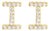 10K Yellow Gold 1/10 Cttw Diamond 'I' Initial Stud Earring For Sale