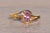 Cinco Calle: Pink Sapphire and Natural Diamond Ring in Yellow Gold For Sale - Image 4 of 11