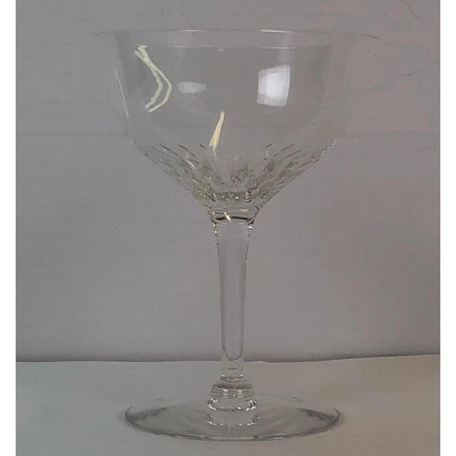 1950s 1950s Petal Style Wheel-Cut Glass Coupes, Set of 8 For Sale - Image 5 of 8