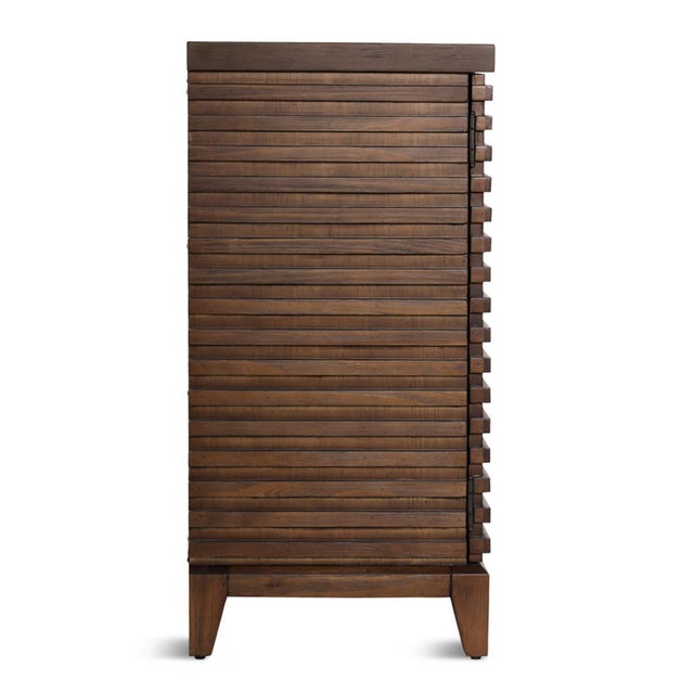 Slatted Acacia Wood Sideboard For Sale - Image 4 of 6