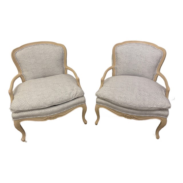 1980s Pair of Vintage French Country Arm Chairs For Sale