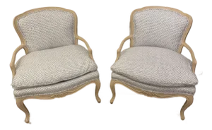 1980s Pair of Vintage French Country Arm Chairs