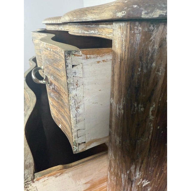 French Provincial Dresser With Mirror in Distressed Rococo Style For Sale - Image 16 of 18