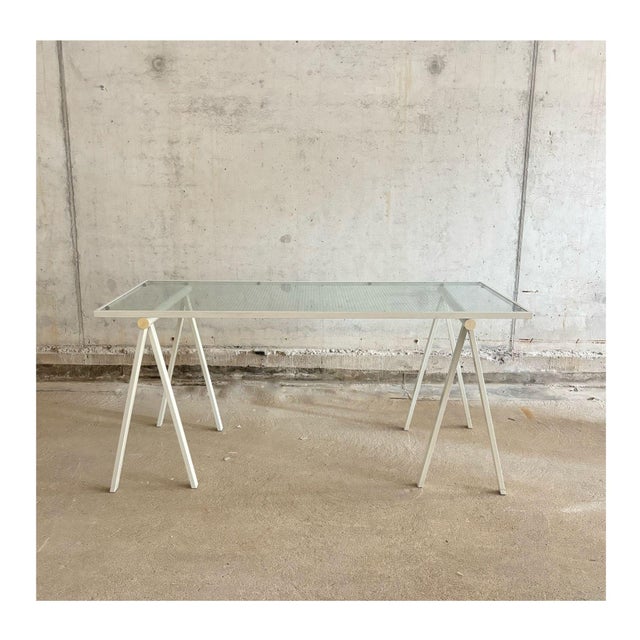 Trestle Table by Rodney Kinsman for Bieffeplast, 1980s For Sale - Image 11 of 11