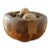 Handmade Short Wooden Pedestal Bowl With Six Wooden Eggs For Sale