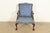 A gorgeous Chippendale or Georgian carved mahogany open arm library chair or lounge chair By Kittinger USA, 1991 Solid...