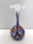 1970s Large Postmodern Orange, White and Blue Glass Vase attributed to Carlo Moretti for Opaline Florence, Italy, 1970s For Sale - Image 5 of 14