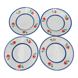 1980s Fitz and Floyd "Fleuri" Saucers- Set of 4
