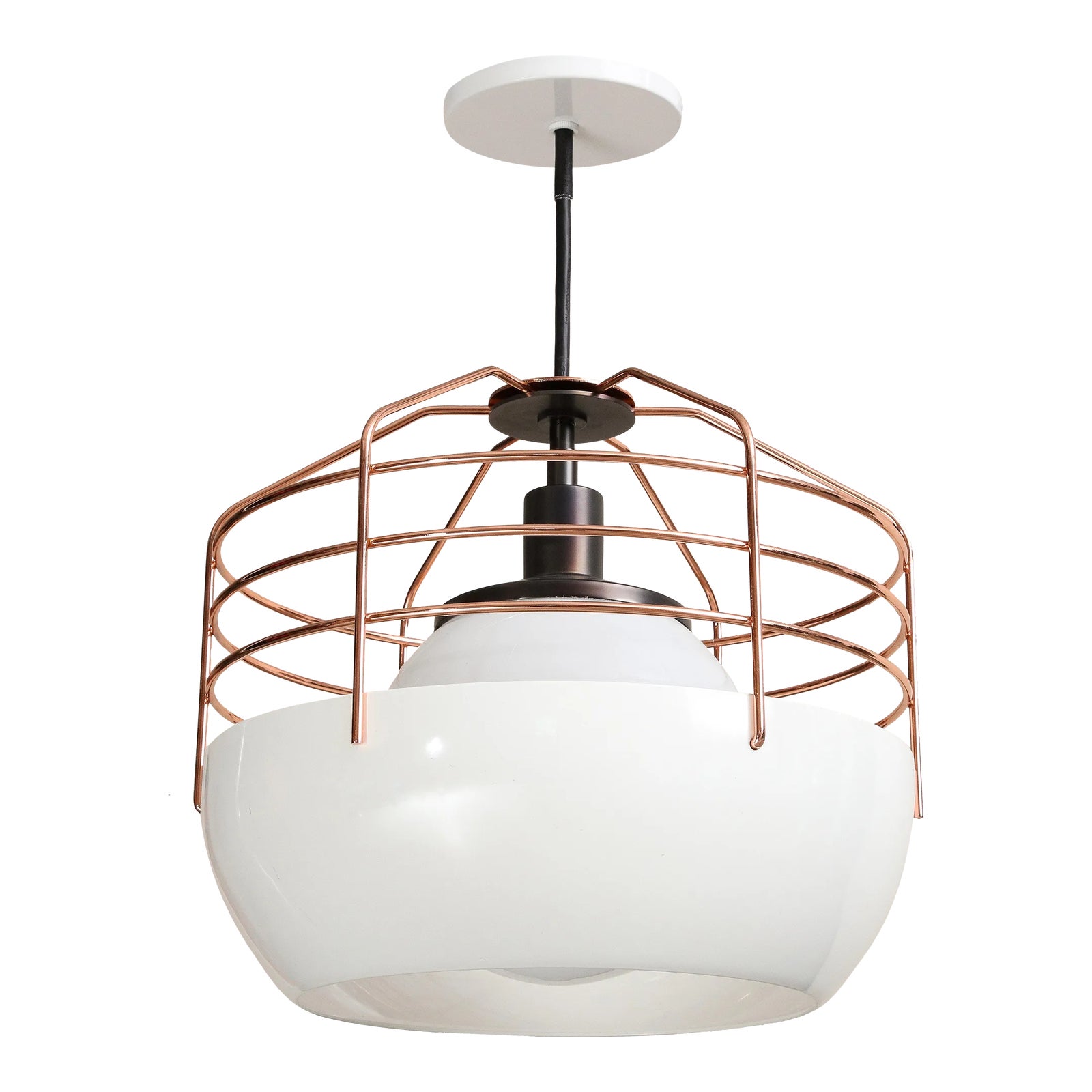 Photo inspiration: Industrial Style Pendant Lights Reference: Industrial Style White And Copper Plated Pendant Light By Roll