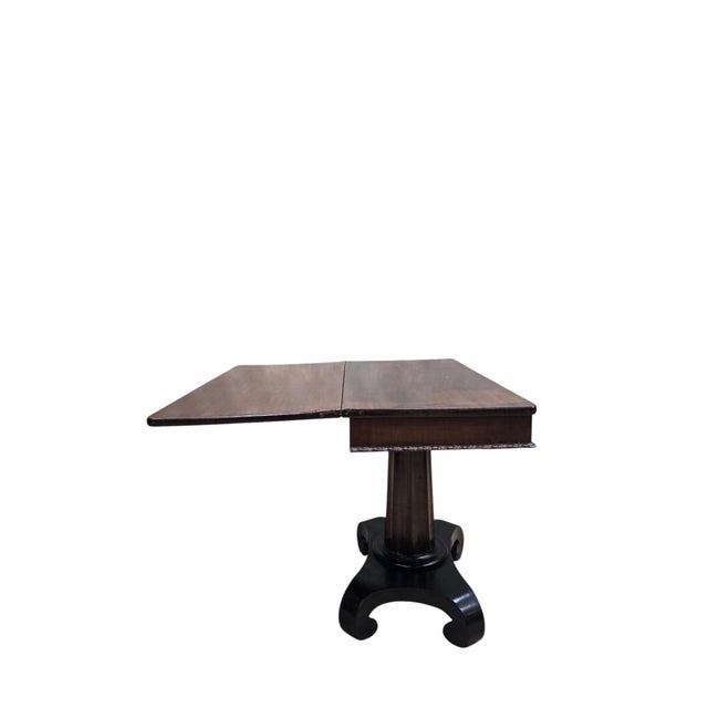 American Antique American Empire Flame Mahogany Flip-Top Game Table For Sale - Image 3 of 10