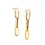 Minimalist and modern, these elongated drop earrings are crafted in 14 karat yellow gold and feature a sleek paperclip...