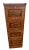 Arts & Crafts Vintage Dark Tiger Oak File Cabinet Four Locking Drawers, Paneled Sides Legal For Sale - Image 3 of 11