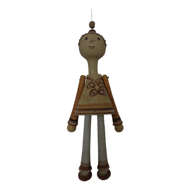 Figurative Studio Ceramic Wind Chime by Karen Boel, Denmark, 1960s For Sale