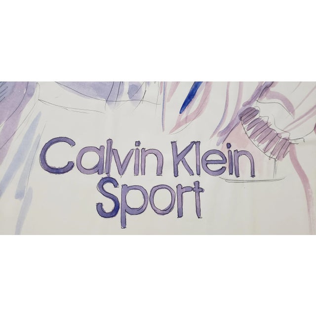 Vintage Calvin Klein Advertising Illustration C.1980s For Sale In San Francisco - Image 6 of 7