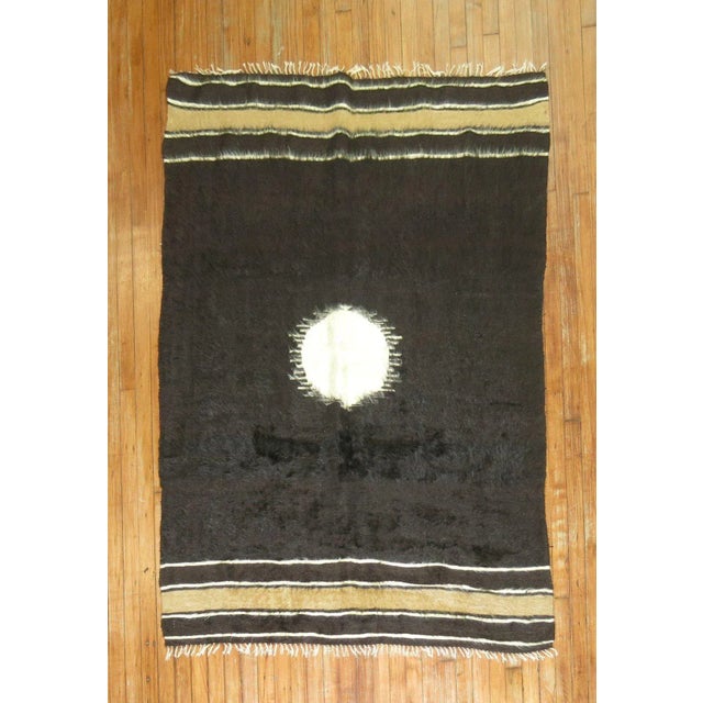 Black Sirt Vintage Turkish Rug, 4'6'' X 6' For Sale - Image 8 of 8