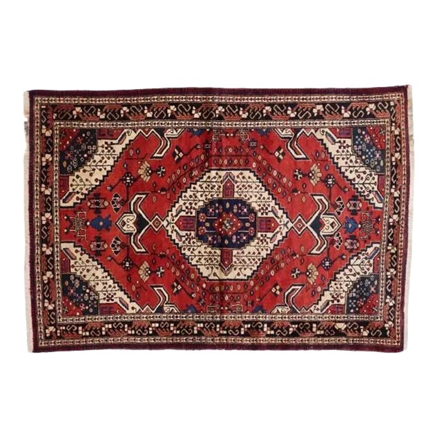 1950s Vintage Persian Hamadan Rug For Sale