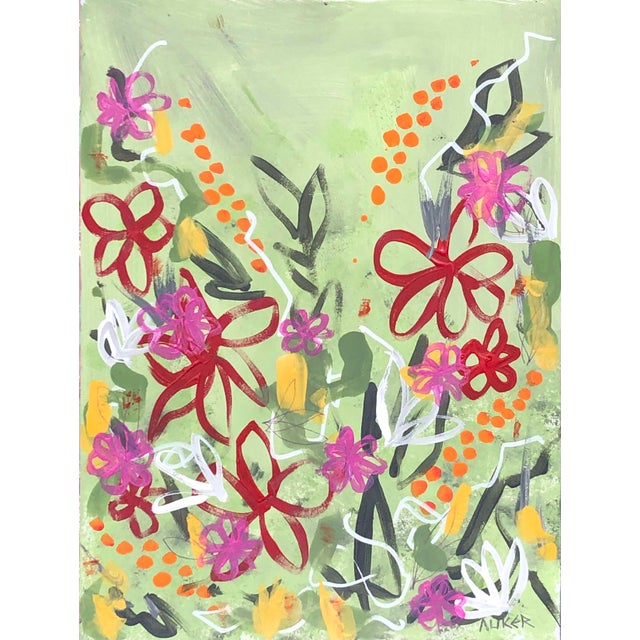 “Little Garden” Contemporary Original Painting by Cassandra Auker For Sale - Image 6 of 7