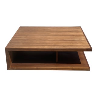 Mid 20th Century Midcentury Modern Solid Walnut Coffee Table For Sale