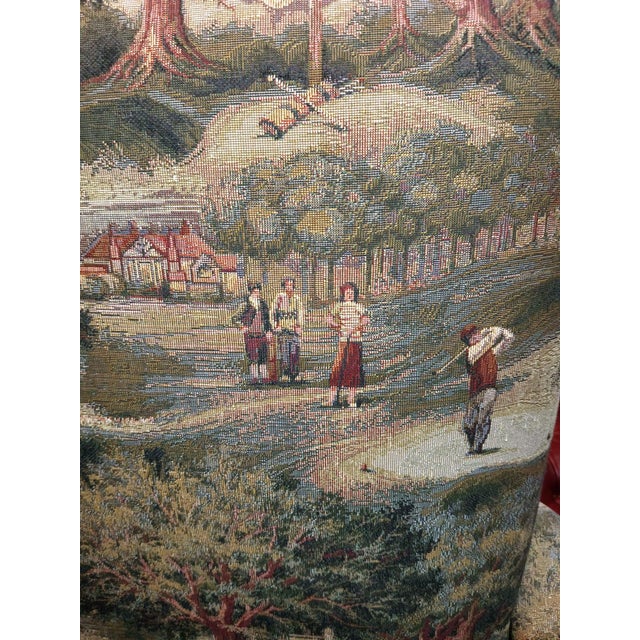 Traditional Elevate Your Study or Lounge With a Pair of Vintage Needlepoint Georgian Armchair Set. For Sale - Image 3 of 5