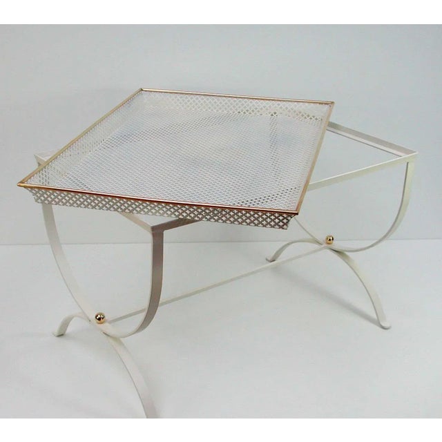 Mid-Century French White Side Table, 1950s For Sale - Image 6 of 13