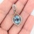 Metal 3Ct Aquamarine Pendant With Natural Diamonds in Solid 14k Gold, 11x9mm For Sale - Image 7 of 9