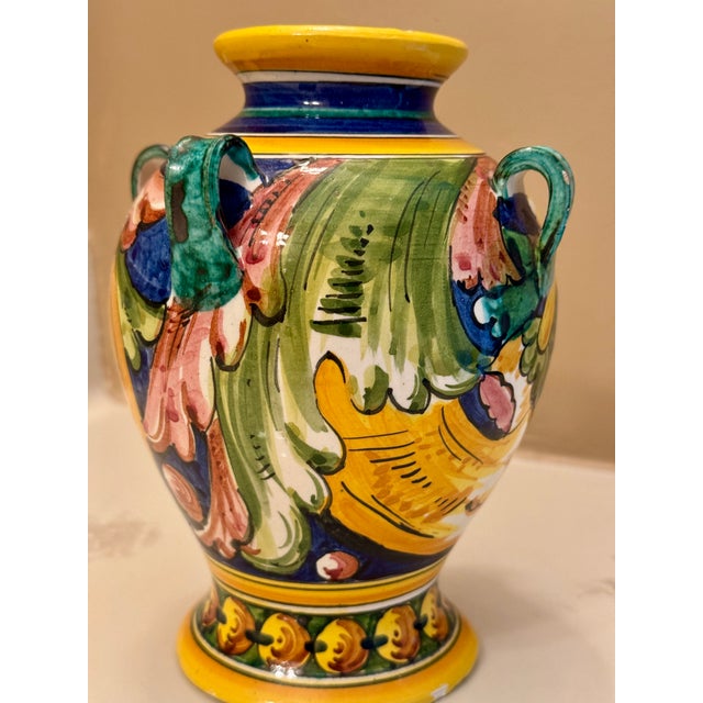 Italian Ceramicist Nereo Boaretto (1914–1977) Hand Painted Vase For Sale - Image 16 of 16