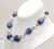 Napier Vintage 1950s Signed Napier Rhodium Plated Blue Moonglow & Faux-Pearl Necklace For Sale - Image 4 of 6