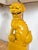 Vintage Yellow Ceramic Foo Dog Lamps - A Pair For Sale - Image 4 of 12