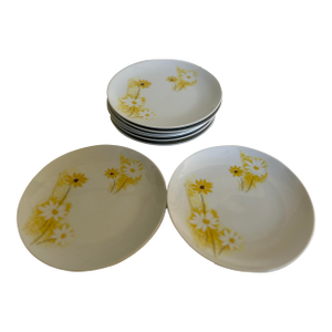 1970s Vintage Mikasa Suzie Brown Dessert Plates- Set of 8