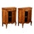 French Pair Antique 18thC French Louis XV Inlaid Marquetry Ormolu Tambour Cabinets 1780 For Sale - Image 3 of 18