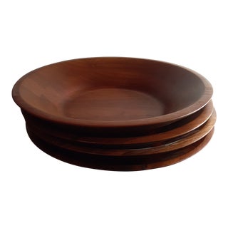 1980s Original Walnut Factory Store Bowls Set of 4 For Sale