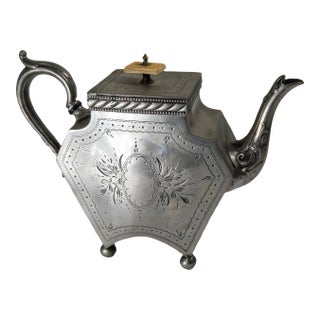 19th Century English Sheffield Silverplate Teapot by John Nodder & Sons For Sale