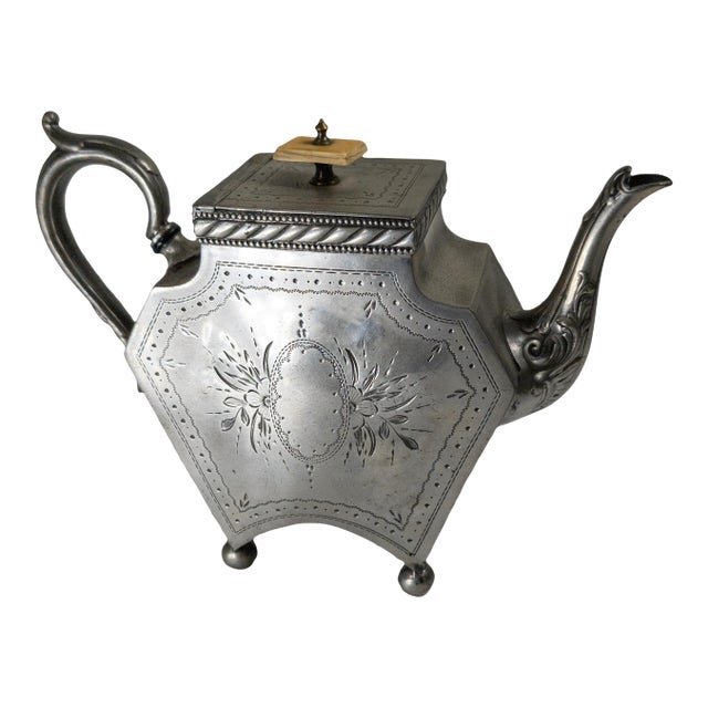 19th Century English Sheffield Silverplate Teapot by John Nodder & Sons For Sale