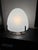 Mid-Century Modern Large Vintage Table Lamp in Murano Opaline Glass and Metal in the style of Leucos and VeArt, Italy, 1970s For Sale - Image 3 of 15