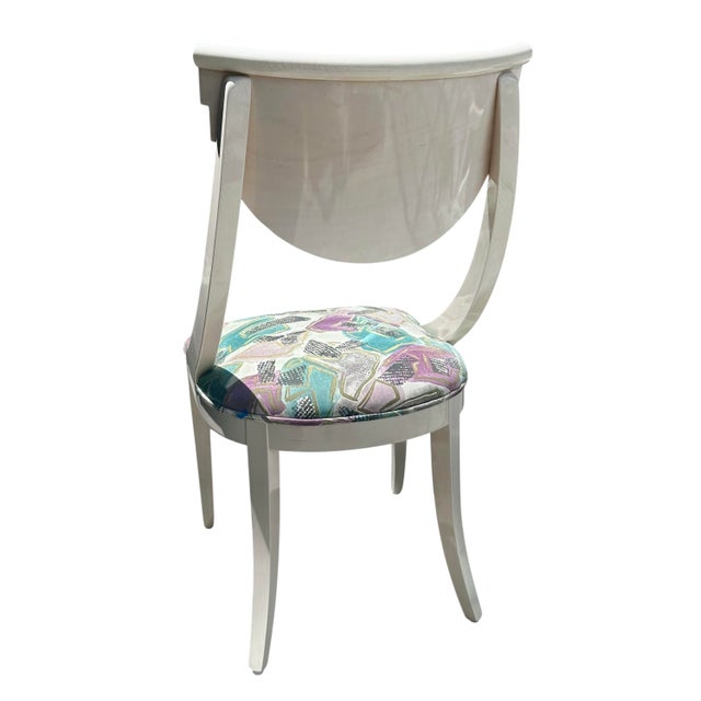 Wood 6 Lacquered Wood Hollywood Regency Dining Room Chairs by Pietro Costantini For Sale - Image 7 of 14