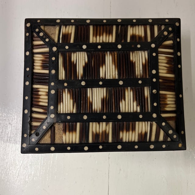 Antique Anglo-Indian Porcupine Quill Box For Sale In Providence - Image 6 of 6