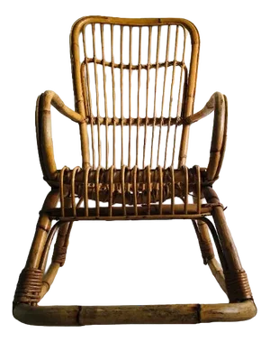 Mid-Century Bamboo Rocking Chair by Franco Albini, 1960s