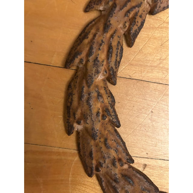 Vintage Cast Iron Wreath For Sale In Boston - Image 6 of 7