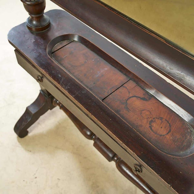 Brown Charles X Psyche Mirror in Walnut, Early 19th Century For Sale - Image 8 of 13