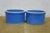 2 Vintage Blue Stoneware Pottery Butter Crock Pots Planter Jars 5" For Sale - Image 4 of 10