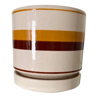 1970s Casualstone Striped Vintage Planter For Sale