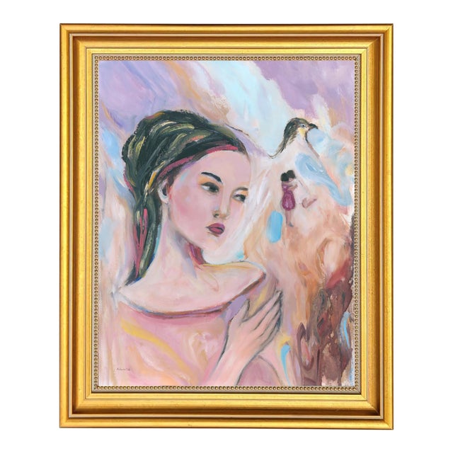 Fullness of Love, Abstract Impressionist Figurative Oil Painting by Alexandra Swistak For Sale