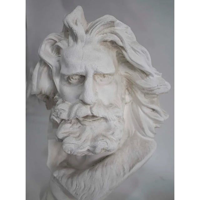 Mediterranean Statue Mythological Greek Character - Rough Plaster Casting For Sale - Image 3 of 11