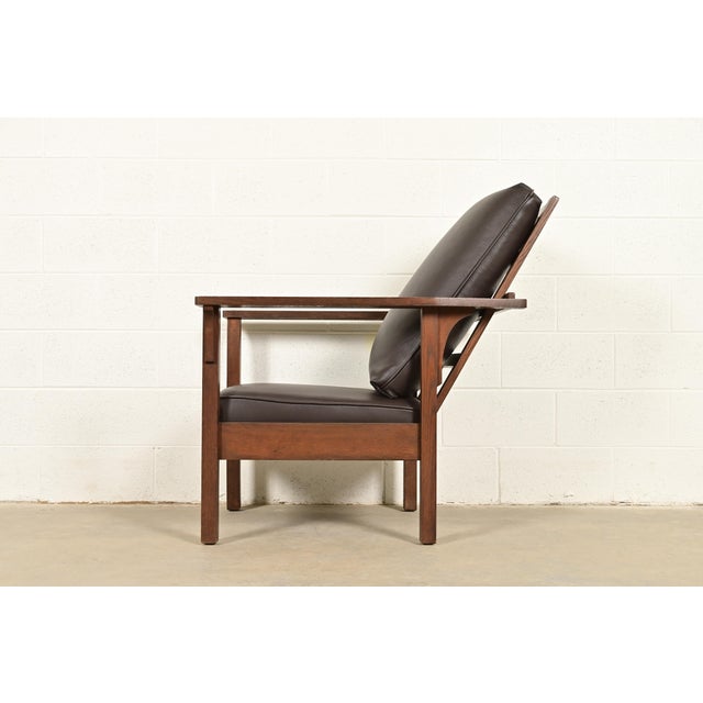 Lifetime Furniture Antique Mission Oak Arts & Crafts Open Arm Reclining Morris Lounge Chair, Circa 1910 For Sale - Image 9 of 12
