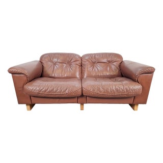 DS101 Two-Seater Sofa in Leather from de Sede, 1970s For Sale