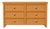 Vintage Henry Link Wicker Six-Drawer Dresser – Honey-Tan Rattan For Sale