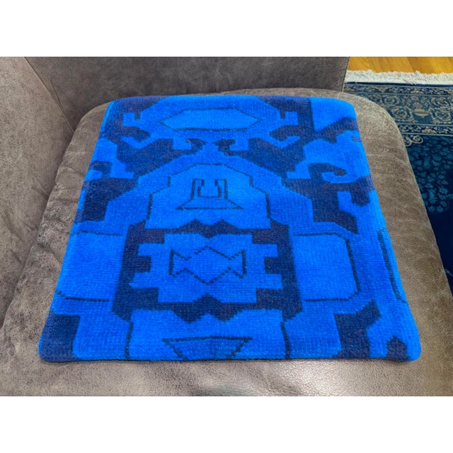 Vintage Turkish Rug Cushion Cover For Sale - Image 9 of 11