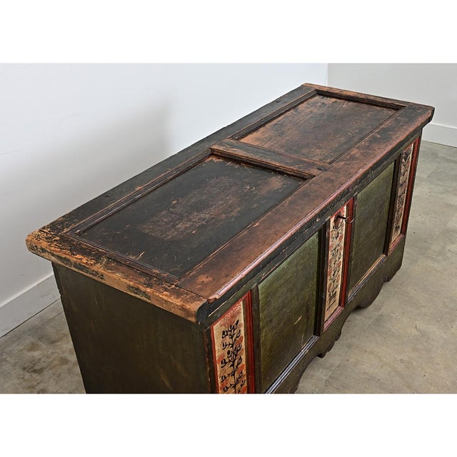 Swedish 18th Century Painted Coffer-Trunk For Sale - Image 17 of 18