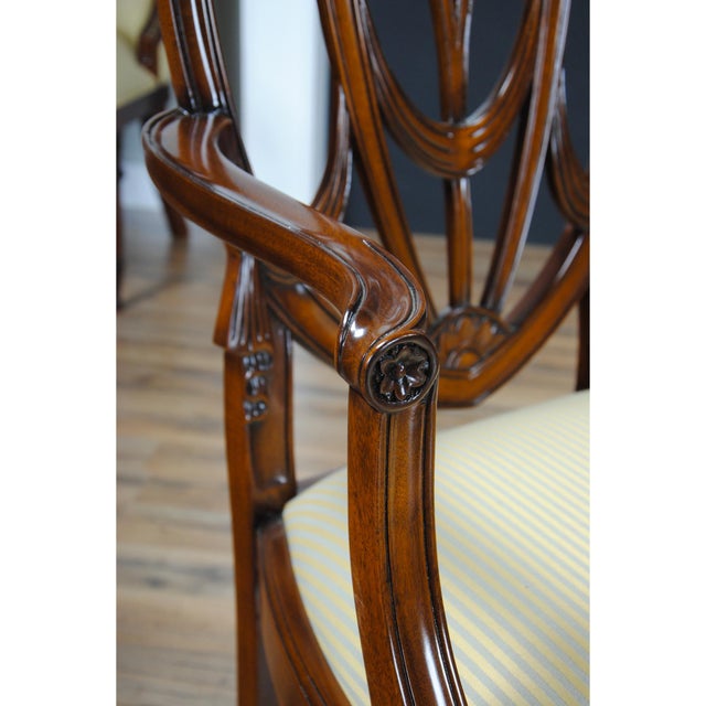 Brown Sweet Heart Dining Chairs- Set of 10 For Sale - Image 8 of 13